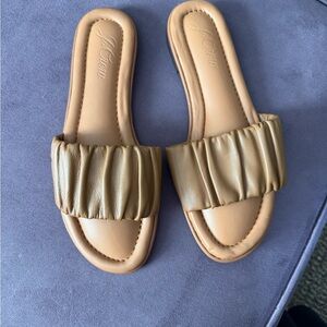 Brand New Women's Tan Slide Sandals